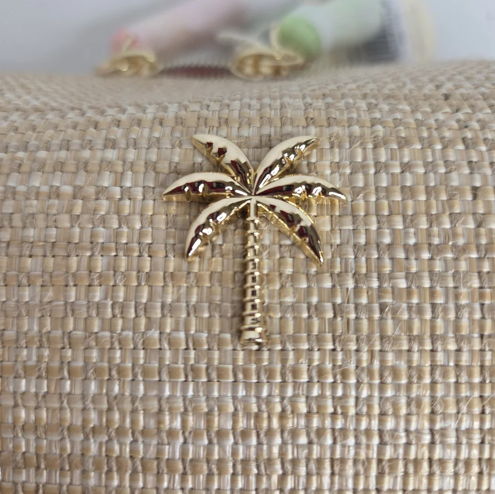 Spartina 449 Boho Large Cosmetic Pouch Palm Tree NEW - Picture 6 of 10
